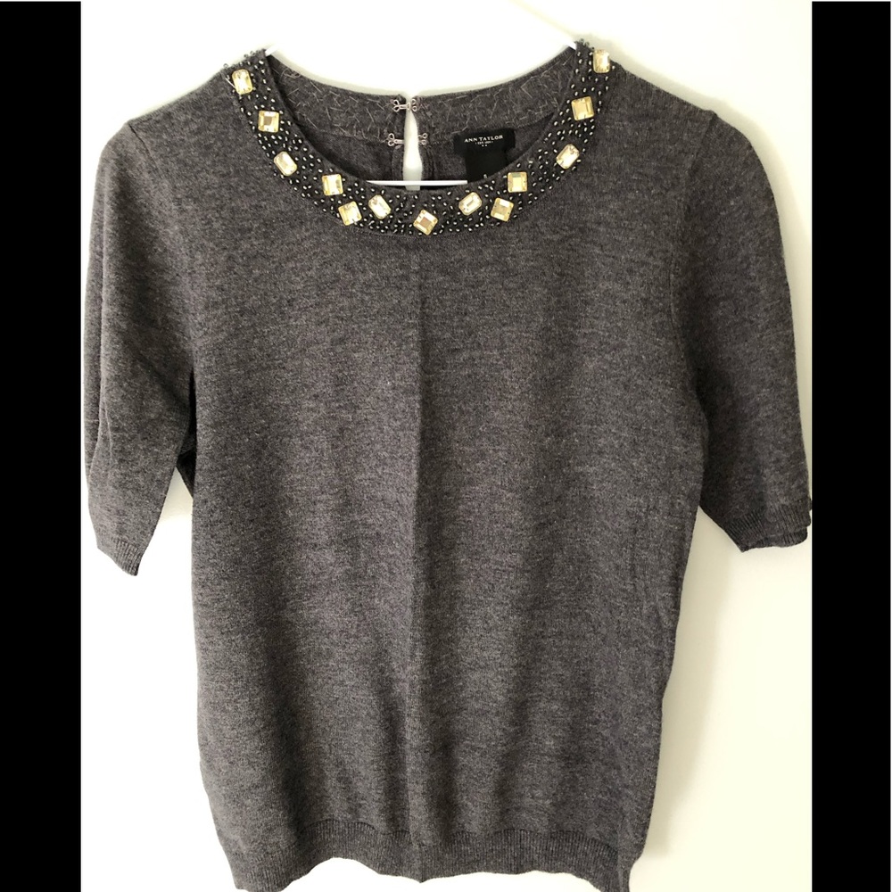 Ann Taylor jeweled sweater